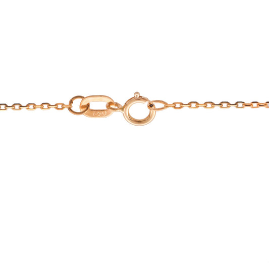 Two Tones Gold Necklace with three rings  charm, 18k, 2.57gr