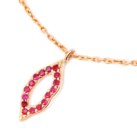 Yellow Gold station bracelet with three dangling Leaf, 18k, 2.14gr, 6 Inches