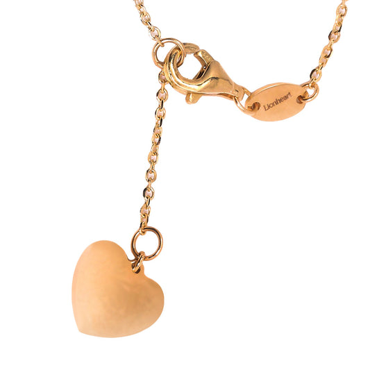 Yellow Gold Bracelet with Mother of Pearl Hear Charm 14k, 6 inch