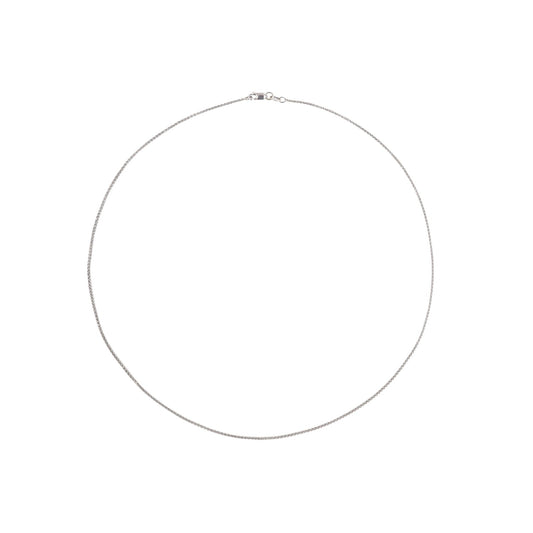 White Gold Wheat Style Chain, 10K, 18 Inches