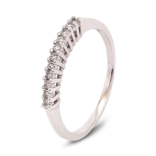 Classic Diamond Accent Ring in 10K White Gold