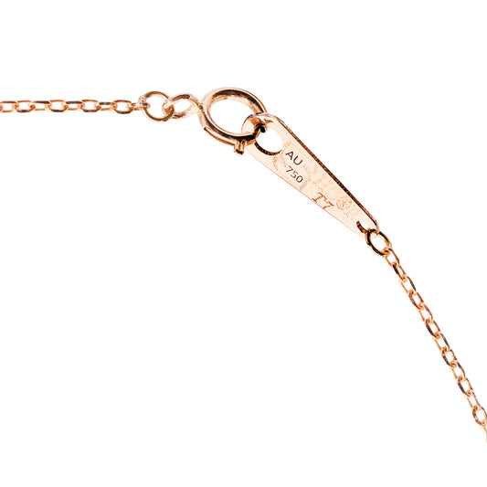 Yellow Gold Layered Necklace with double chain and a clover shaped pendant,  18k, 3.48gr, 18 inches