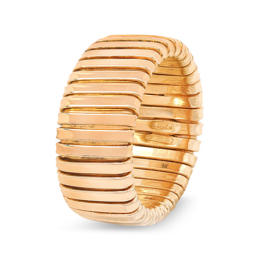 Yellow Gold Elastic Chunky Ring, 18k, 6.84gr