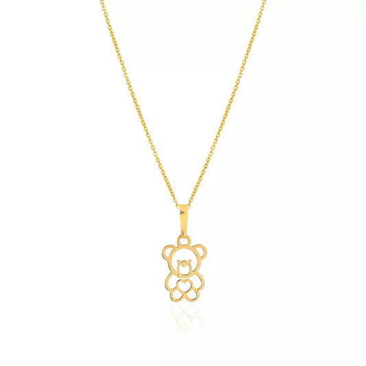 Kids Pendant Yellow Gold Bear, 18k