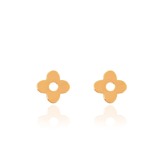 Yellow Gold stud earring 18k 1.29gr
