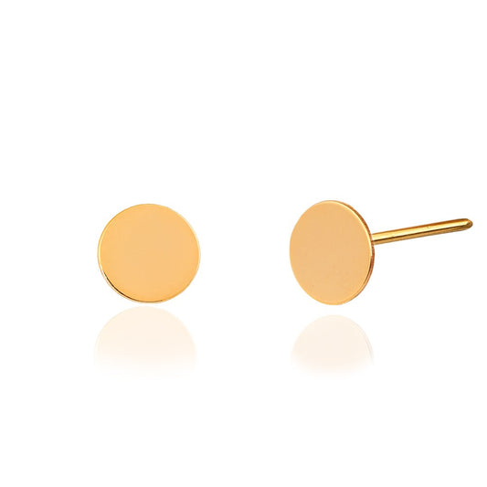 Yellow Gold circle Earring, 18k, 1.15gr