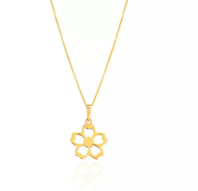 Yellow Gold Flower Pendent, 18k, 0.62gr
