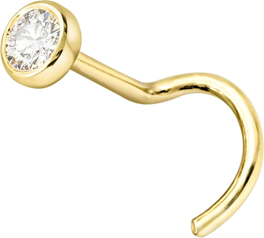 Nose Diamond Ring Diamond 0.25ct H SI, 18k