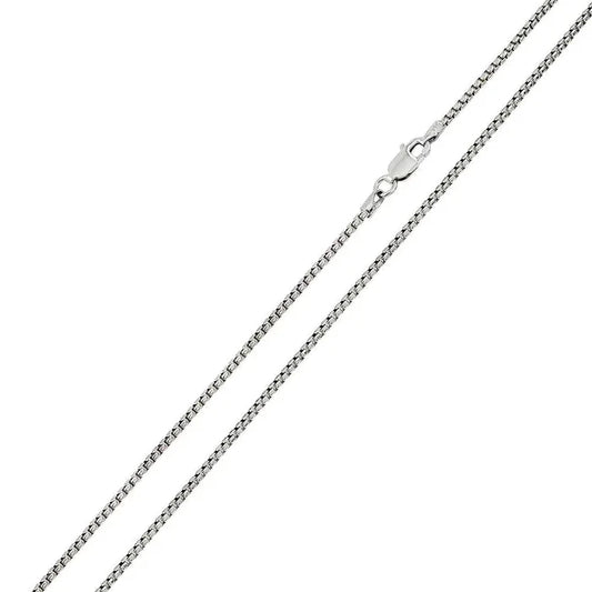 925 Sterling Silver Round Box Chain ,1.6mm