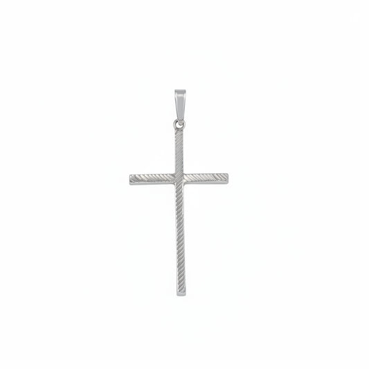 925 Sterling Silver Textured Cross Pendant