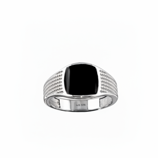 925 Sterling Silver Ring with Onyx Ring