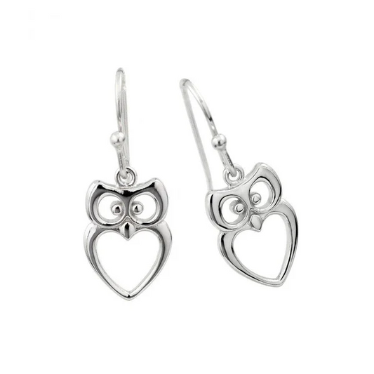 Sterling Silver Owl Earring, 925