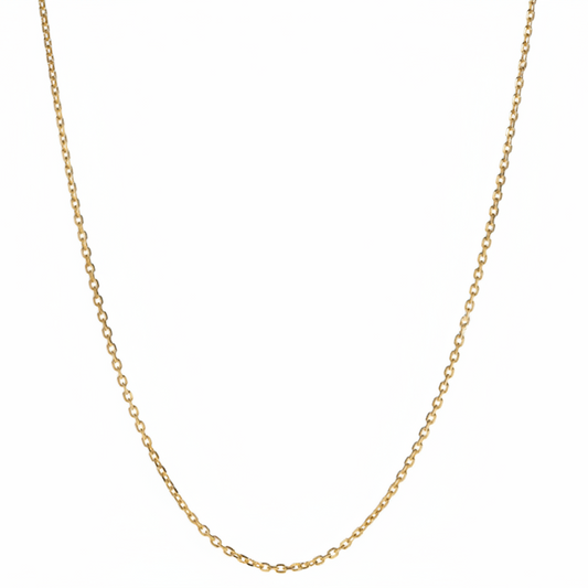 18K Yellow Gold Curb Chain 16"