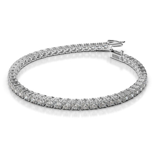 White Gold Classic 4 Prong Diamond Tennis Bracelet. 45 Natural Round Diamonds,0 .08 ct each,18k  TDW: 3.6ct VS2-SI1 FG  21.2gr