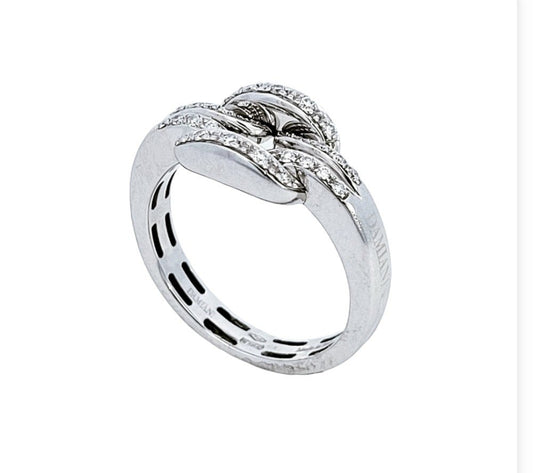 Italian White Gold Damiani Diamond Ring. 18k, TDW: .6ct VS EF - Resale