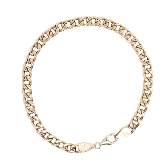 Yellow Gold Cuban Chain Bracelet. 18k, 6gr, 7 3/4"