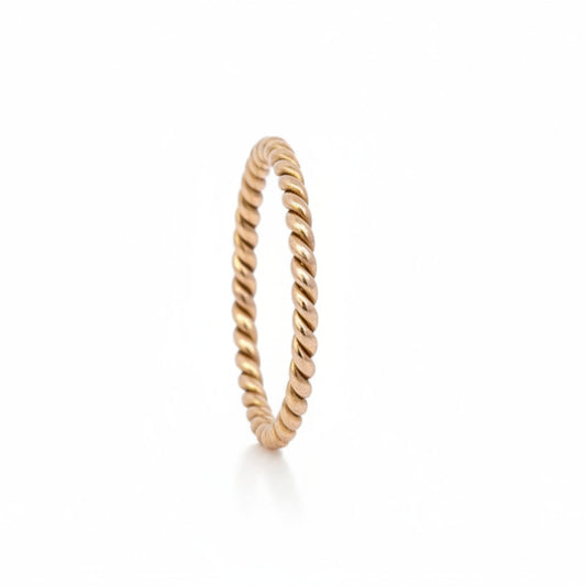 18K Yellow Gold Twisted Rope Ring