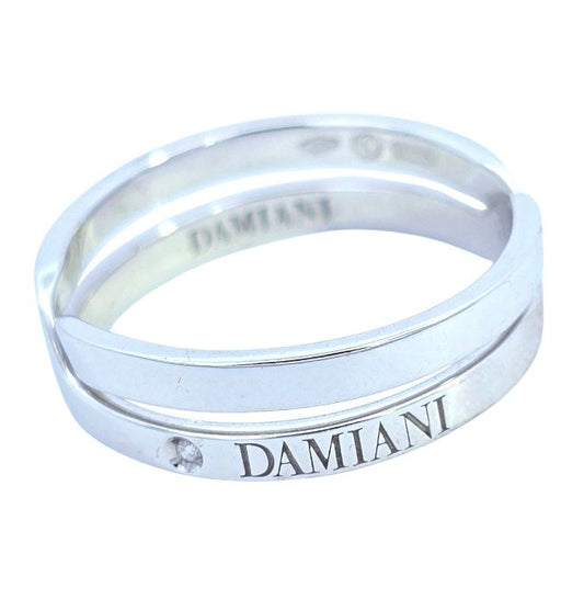 White Gold Separatable Damiani Abbraccio Puzzle Diamond Ring. 18k, 3.5gr, .02ct