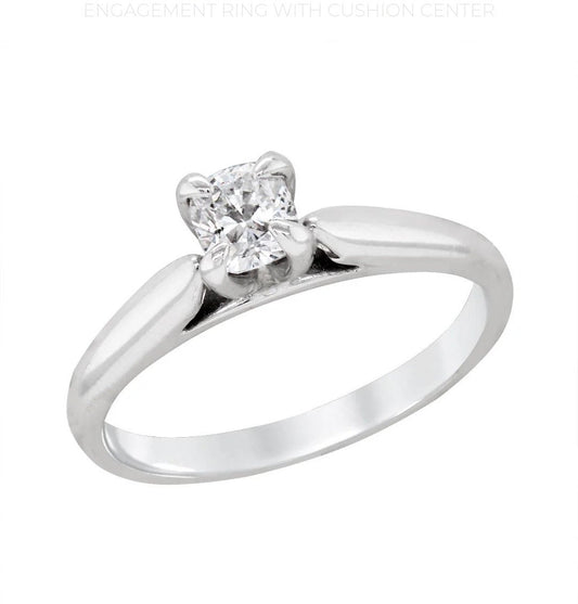 White Gold Solitaire Engagement Ring. 18k, 2.09gr, 0.12ct, VS, E