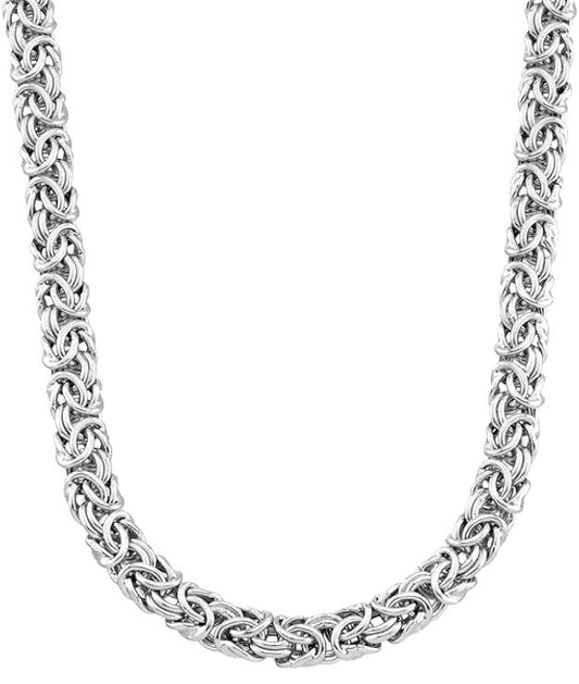 Heavy Byzantine Sterling Silver Necklace. 925, 84.5gr, 24"
