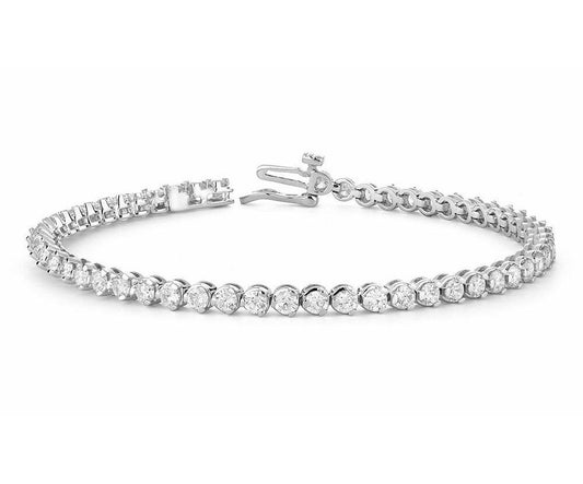 14K White Gold Tennis Bracelet with CZ 10.48gr 7"