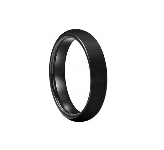 Tungsten Carbide Ring Domed Brushed Finish Wedding Bands 5.8mm