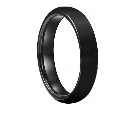 Tungsten Carbide Ring, Domed Brushed Finish Wedding Bands , 5.8mm Comfort Fit