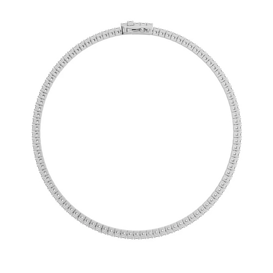 White Gold Diamond Tennis Bracelet.  18k, TDW: 2.12ct, SI, GH , 7.95gr