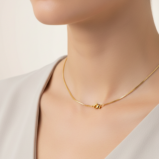 18K Yellow Gold 1.2mm Width Box Chain.