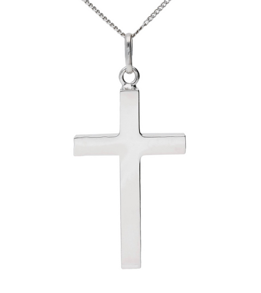 White Gold Cross Pendent, 10k, 0.8gr