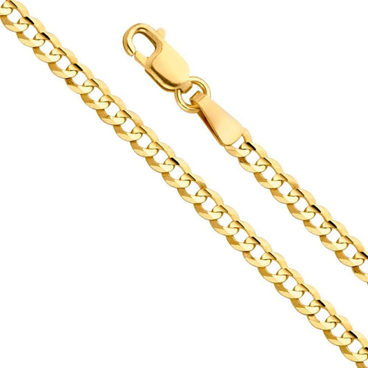 Yellow Gold 14k Curb Chain, 20 Inches, 2mm