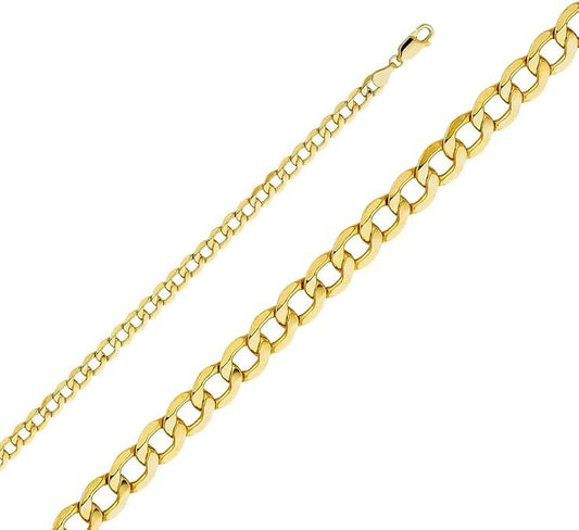 Yellow Gold Curb Chain, 10k, 22 Inches
