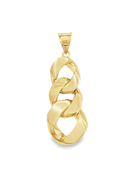 Yellow Gold Curb Chain Pendant. 18k, 2.47gr
