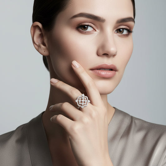 White Gold Damiani Diamond Ring, 18k, TDW: 0.86 VS EF - Resale