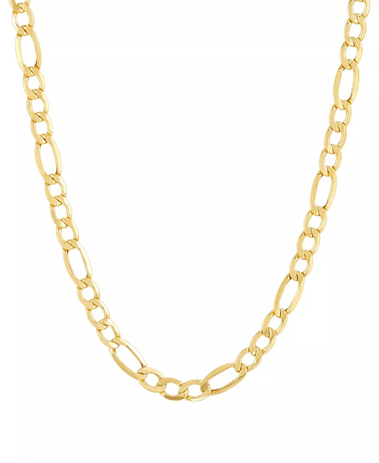Yellow Gold Figaro Chain. 14k, 20", 4mm