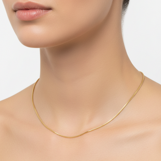 10K Yellow Gold Franco Chain Necklace 16"