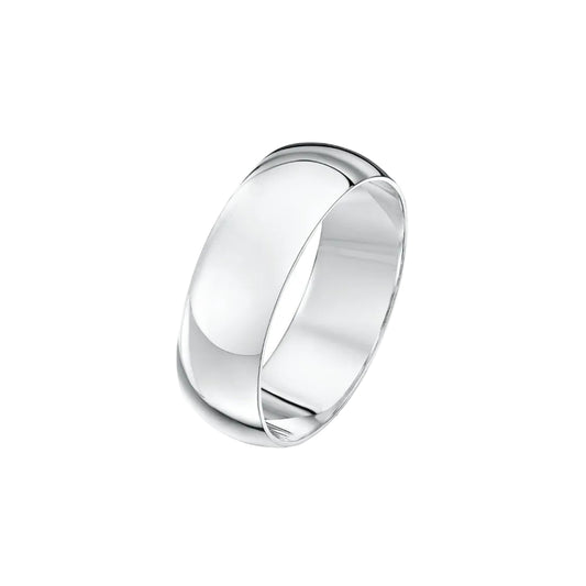 925 Sterling Silver Wide half Dome Ring