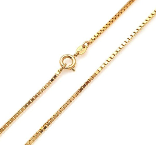 Yellow Gold Box Chain, 18k, 3.9gr, 18 inches