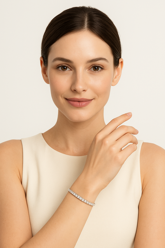 White Gold 2.75ct Tennis Bracelet with Diamonds. 14k, TDW: 2.75ct, VS-SI, F-G