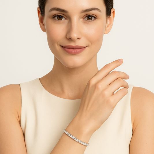 White Gold 2.75ct Tennis Bracelet with Diamonds. 14k, TDW: 2.75ct, VS-SI, F-G