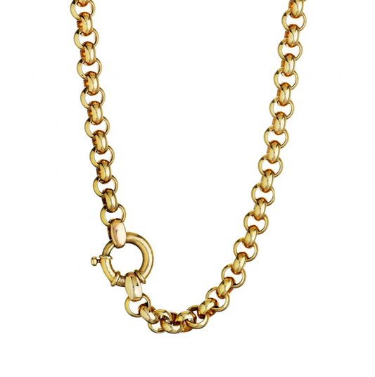 Yellow Gold Rollo Chain. 18k, 13.6gr , 20"