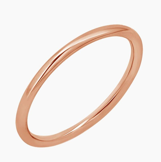 Rose Gold 2mm Wedding Band. 14k, 1.7gr, 2mm