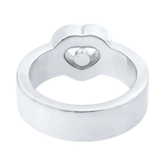 White Gold Chopard Happy Diamond Heart Ring 18k TDW:0.05 CT, Resale