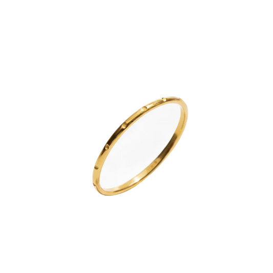 18K Yellow Gold Thin Stacking Ring. 1gr