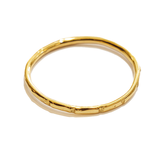 Yellow Gold Thin Stacking Ring. 18k