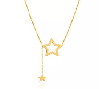 Yellow Gold Y style with Star design 18k, 3.91gr