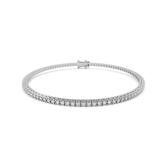 White Gold Diamond Tennis Bracelet.  18k, TDW: 2.12ct, SI, GH , 7.95gr