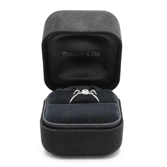 Tiffany Platinum Swan Style Diamond Ring, TDW:0.4ct ,VS F, Resale