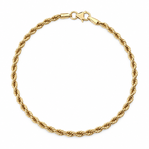 10K Yellow Gold Rope Chain Bracelet