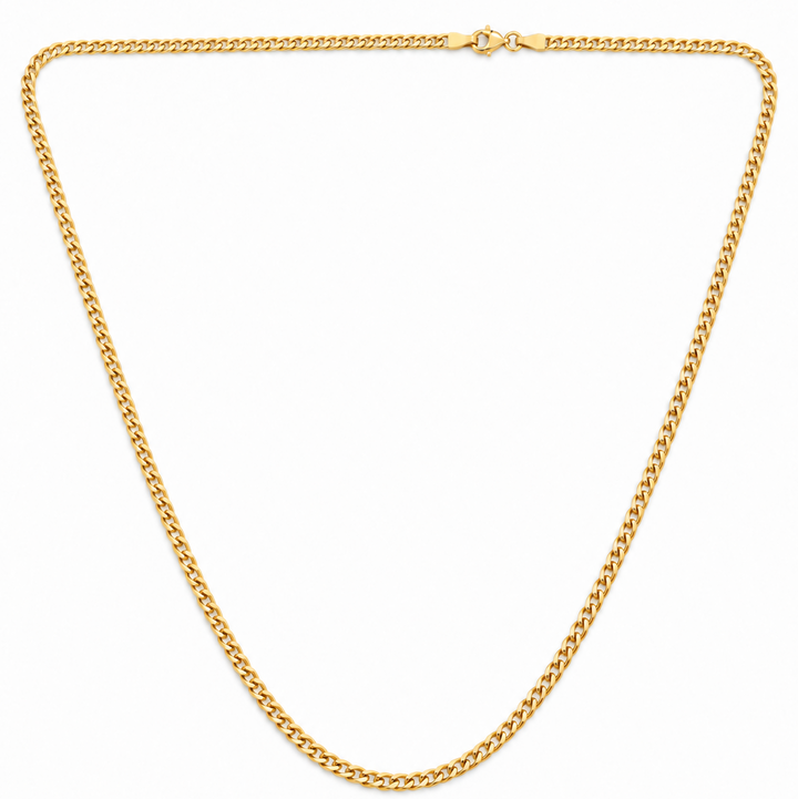 18K Yellow Gold Curb Chain Necklace